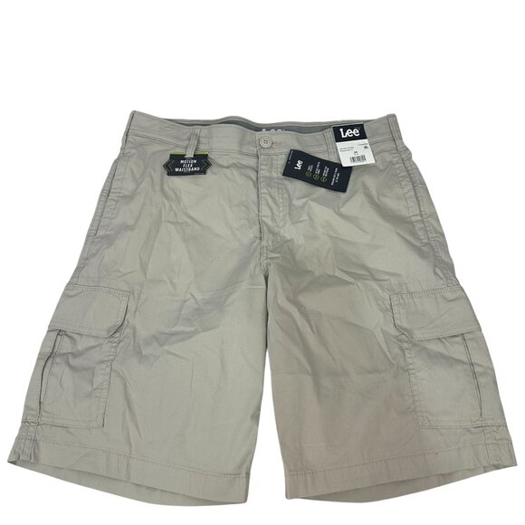 Lee Mens Active Stretch Motion Flex Cargo Shorts Size 34 Salina Stone Regular - Picture 1 of 12